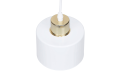 Lampă suspendată de tavan E27 LED Elza x1 - Alb + auriu