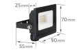 Proiector CUDI 2 în 1 - halogen LED 10W - Negru - Alb rece (6500K)