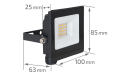 Proiector CUDI 2 în 1 - halogen LED 20W - Negru - Alb rece (6500K)