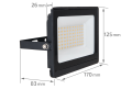 Proiector CUDI 2 în 1 - halogen LED 50W - Negru - Alb neutru (4500K)