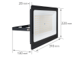 Proiector CUDI 2în1 - halogen LED 150W - Negru - Alb neutru (4500K)