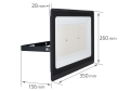 Proiector CUDI 2în1 - halogen LED 200W - Negru - Alb neutru (4500K)