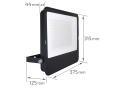 Proiector HEROS - halogen LED 200W - Negru - Alb neutru (4000K) - 140lm/W