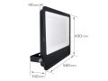 Proiector HEROS - halogen LED 300W - Negru - Alb neutru (4000K) - 140lm/W