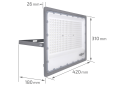 Proiector - halogen LED 300W - Gri - Alb rece (6500K) - 3 ani garanție