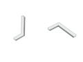 Profil de aluminiu Terra pentru benzile LED - Argintiu anodizat - 1m