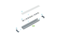 Profil de aluminiu Terra pentru benzile LED - Argintiu anodizat - 1m