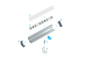 Profil de aluminiu C pentru benzile LED - Negru - 2m
