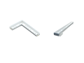 Profil de aluminiu D pentru benzile LED - Argintiu brut - 2m
