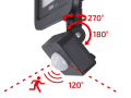 Reflector - halogen cu senzor de mișcare LED 20W - Drago Negru - Alb neutru (4000K) - 3 ani garanție