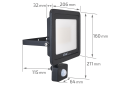 Reflector - halogen cu senzor de mișcare LED 50W - Drago Negru - Alb neutru (4000K) - 3 ani garanție