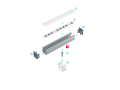 Profil de aluminiu Y pentru benzile LED - Argintiu anodizat - 2m