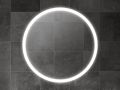 Oglindă LED rotundă iluminată cu finisaj sablat - diametru 80cm - Alb neutru (4500K)
