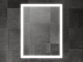 Oglindă LED dreptunghiulară iluminată, cu margine sablată - 60x80 cm - alb neutru (4500K)