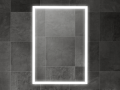 Oglindă LED dreptunghiulară iluminată cu ramă sablată - 50x70 cm - Alb neutru (4500K)