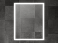 Oglindă LED dreptunghiulară iluminată cu margine sablată - 80x100 cm - Alb neutru (4500K)