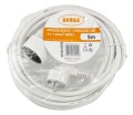 Prelungitor de 5m - 1x priză de alimentare 230V - Alb