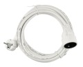 Prelungitor de 5m - 1x priză de alimentare 230V - Alb