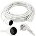 Prelungitor de 10m - 1x priză de alimentare 230V - Alb