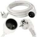 Prelungitor de 10m - 1x priză de alimentare 230V - Alb