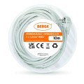 Prelungitor de 10m - 1x priză de alimentare 230V - Alb