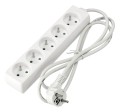 Prelungitor tip bară 3m - 5 x priză de alimentare 230V - Alb