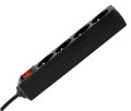 Prelungitor cu întrerupător 10m - 4 x prize de alimentare 230V - Negru