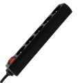 Prelungitor cu întrerupător 1.5m - 5 x prize de alimentare 230V - Negru