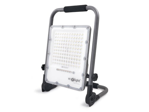 Proiector - halogen LED portabil 50W 6[Ah] - Alb neutru (5000K)