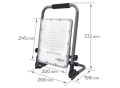 Proiector - halogen LED portabil 50W 6[Ah] - Alb neutru (5000K)