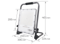 Proiector - halogen LED portabil 100W 9[Ah] - Alb neutru (5000K)