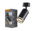 Oprawă halogenă de suprafață mobilă rotundă LED Ring - Neagră