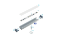 Profil de aluminiu X pentru benzile LED - Negru - 2m
