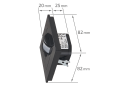 Senzor de mișcare CP-1C PIR încastrat 160° - Negru