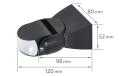 Senzor de mișcare CP-5C PIR 180° - Negru