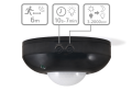 Senzor de mișcare CP-8C PIR aplicat 360° - Negru