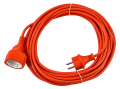 Prelungitor de grădină 10m 2x1mm2 - 1x priză de alimentare 230V - Portocaliu