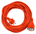 Prelungitor de grădină 15m 2x1mm2 - 1x priză de alimentare 230V - Portocaliu