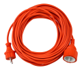 Prelungitor de grădină 15m 2x1mm2 - 1x priză de alimentare 230V - Portocaliu
