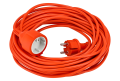Prelungitor de grădină 15m 2x1mm2 - 1x priză de alimentare 230V - Portocaliu