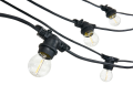 Set: Ghirlandă grădină 10m 20xE27 + 20x Bec cu LED E27 1.3W filament