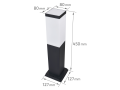 Lampă de grădină - corp de iluminat pe picior E27 LED Havana 45cm - Neagră