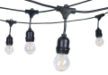 Set: Ghirlandă grădină 10m 10xE27 + 10x Bec cu LED E27 6W filament