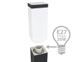 Lampă de grădină - corp de iluminat pe picior E27 LED Havana 65cm - Neagră