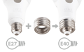 Bec LED ROCKET E27 30W 100lm/W - Alb rece (6000K)