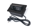 Distribuitor de birou integrabil în blat, priză cu 1x conector de alimentare, 1x USB-C și 1x USB-A Multibox 5 - Negru