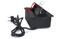 Distribuitor de birou integrabil în blat, priză cu 1x conector de alimentare, 1x USB-C și 1x USB-A Multibox 5 - Negru