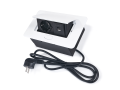 Distribuitor de birou încorporat în blat, bandă de alimentare cu 1x priză de alimentare, 1x USB-C și 1x USB-A Multibox 5 - Alb