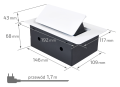 Distribuitor de birou încorporat în blat, bandă de alimentare cu 1x priză de alimentare, 1x USB-C și 1x USB-A Multibox 5 - Alb
