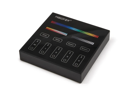 Mi-Light MiBoxer B4-B panou tactil 4 zone RGB+CCT 2.4 GHz negru